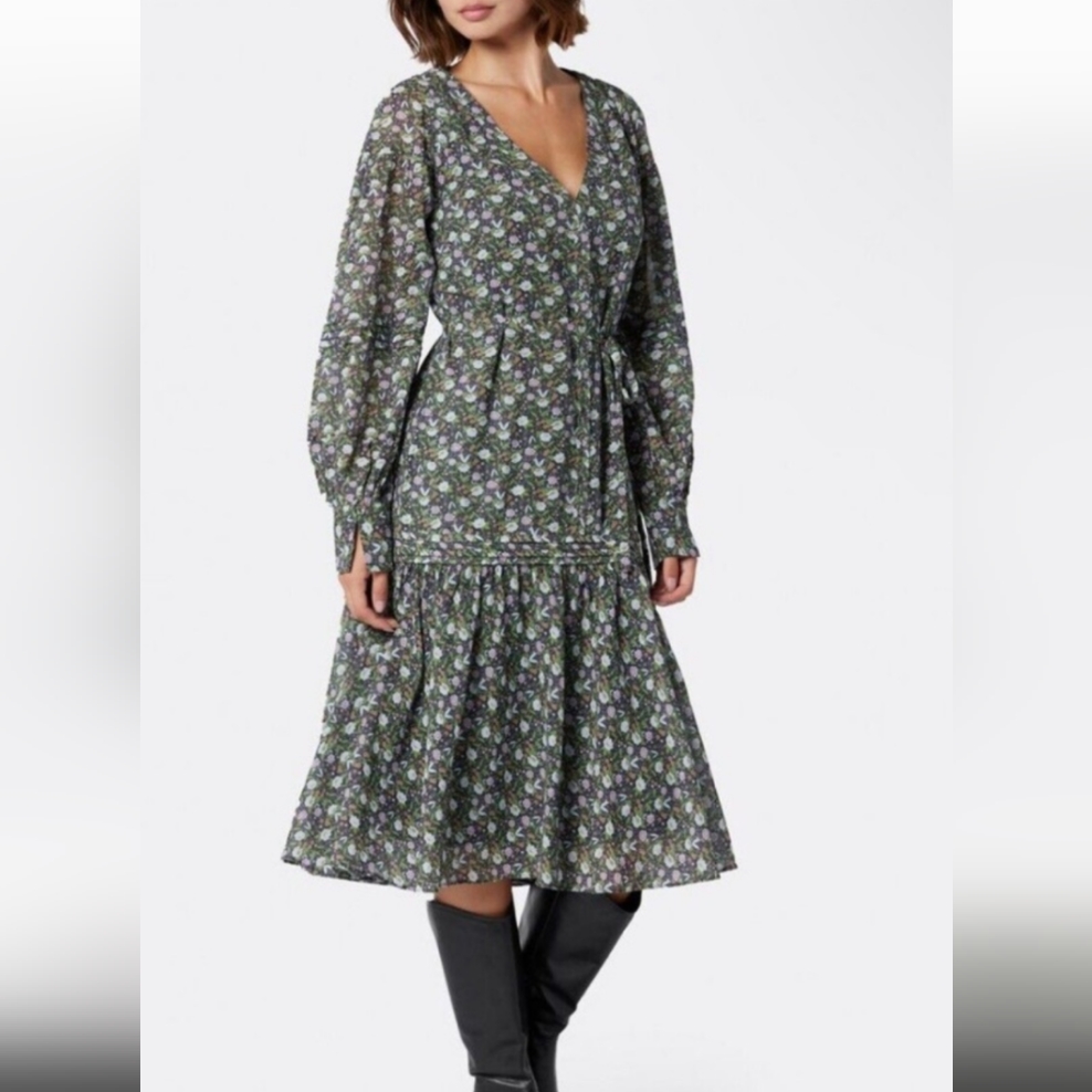 Joie Gabriella Floral Midi Dress
